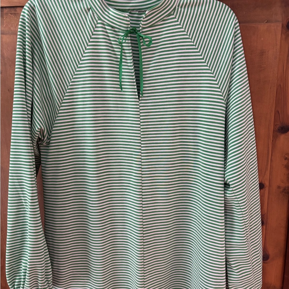 Vintage Striped Green Women's Maxi Dress